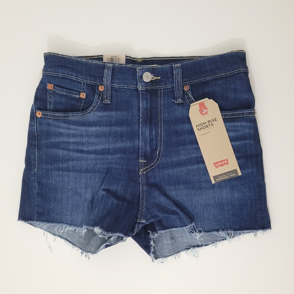 Levi's Dark Blue Women's Size 4 High Rise Shorts!